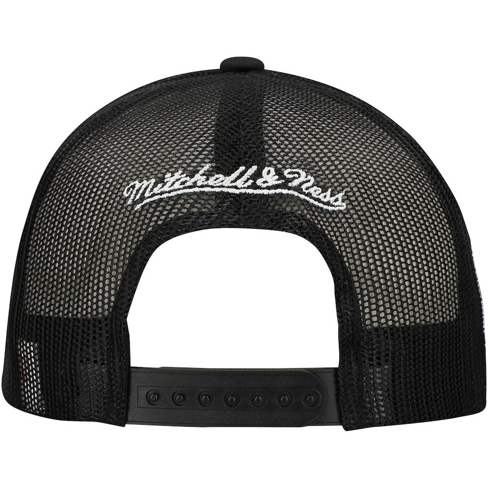 Brooklyn Nets Script Trucker Adjustable Hat Black