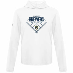 Milwaukee Brewers Levelwear Anthem Home Field Pullover Hoodie - White Hoodies