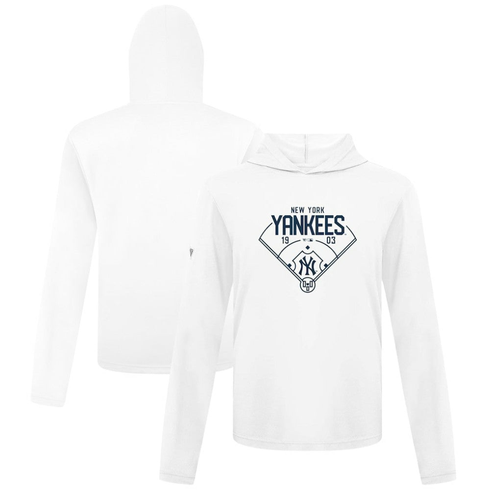New York Yankees Levelwear Anthem Home Field Pullover Hoodie - White Hoodies