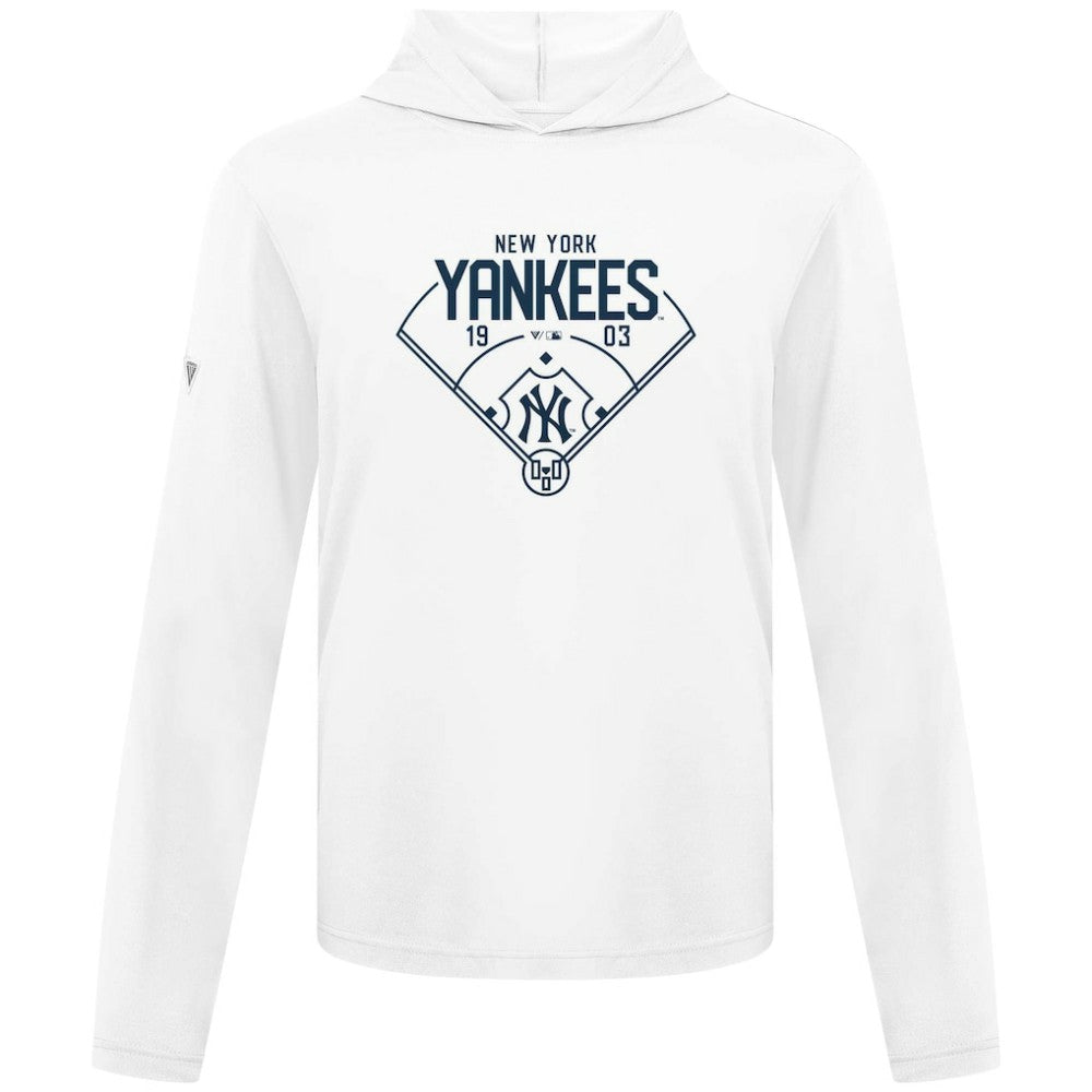 New York Yankees Levelwear Anthem Home Field Pullover Hoodie - White Hoodies