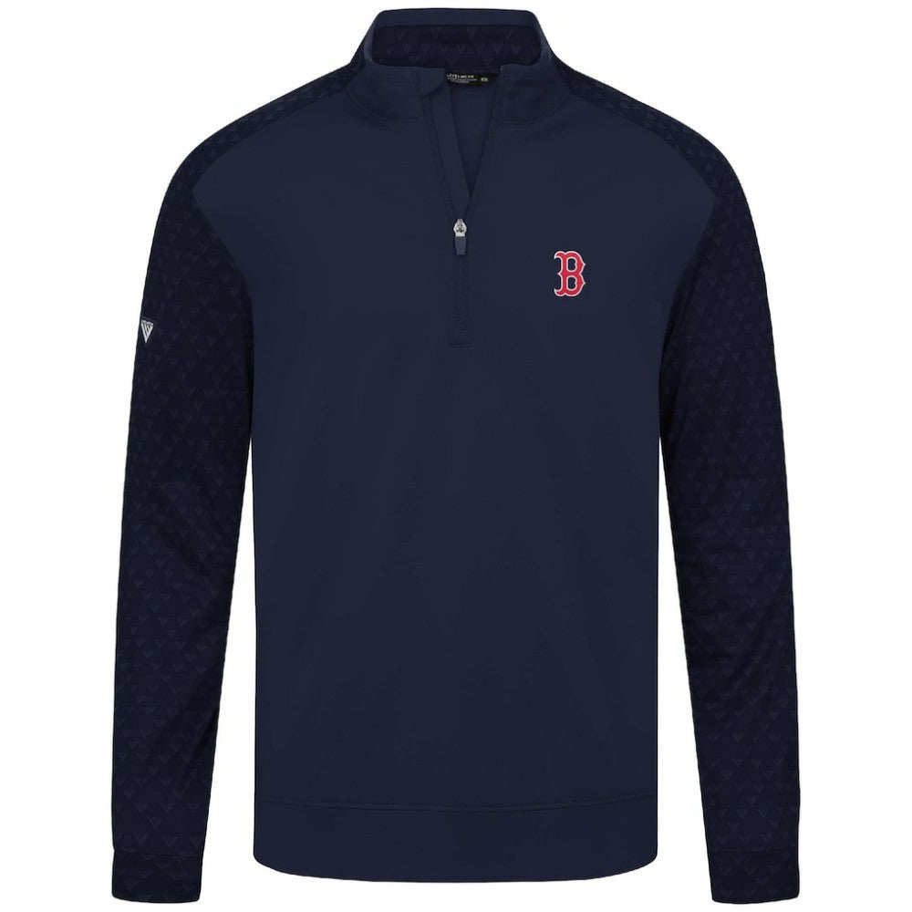 Boston Red Sox Levelwear Aztec Insignia 2.0 Quarter-Zip Pullover Top - Navy Pullover