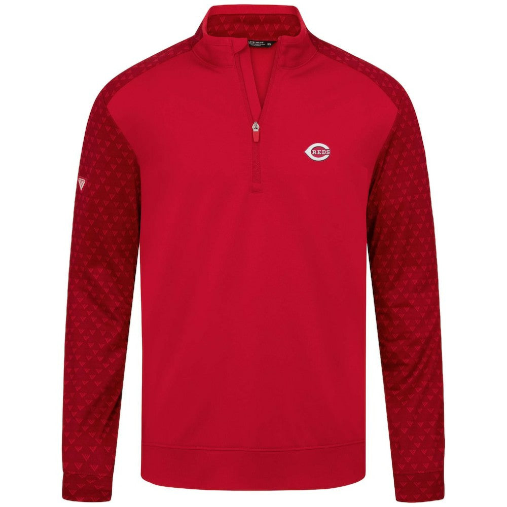 Cincinnati Reds Levelwear Aztec Insignia 2.0 Quarter-Zip Pullover Top - Red Pullover
