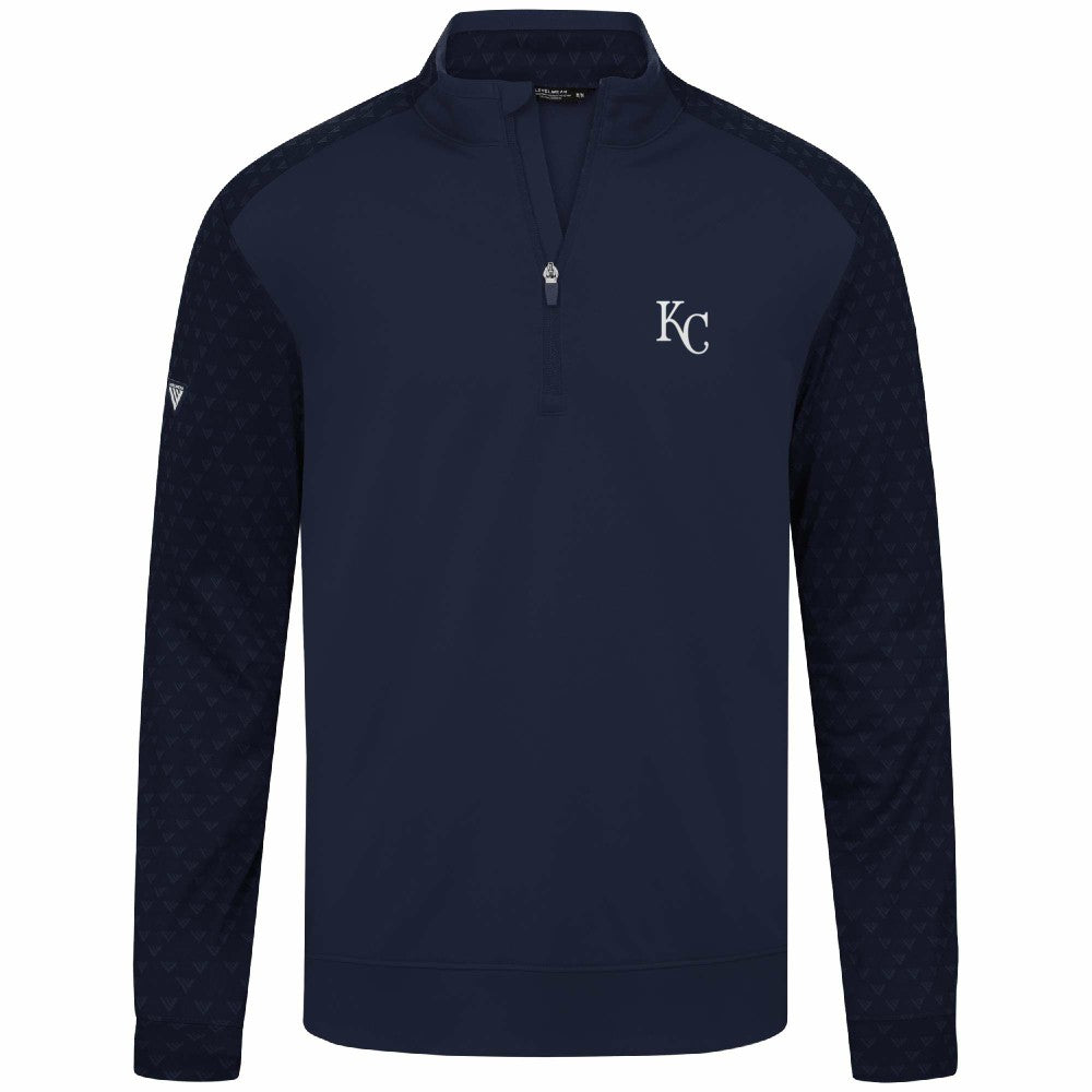 Kansas City Royals Levelwear Aztec Insignia 2.0 Quarter-Zip Pullover Top - Navy Pullover
