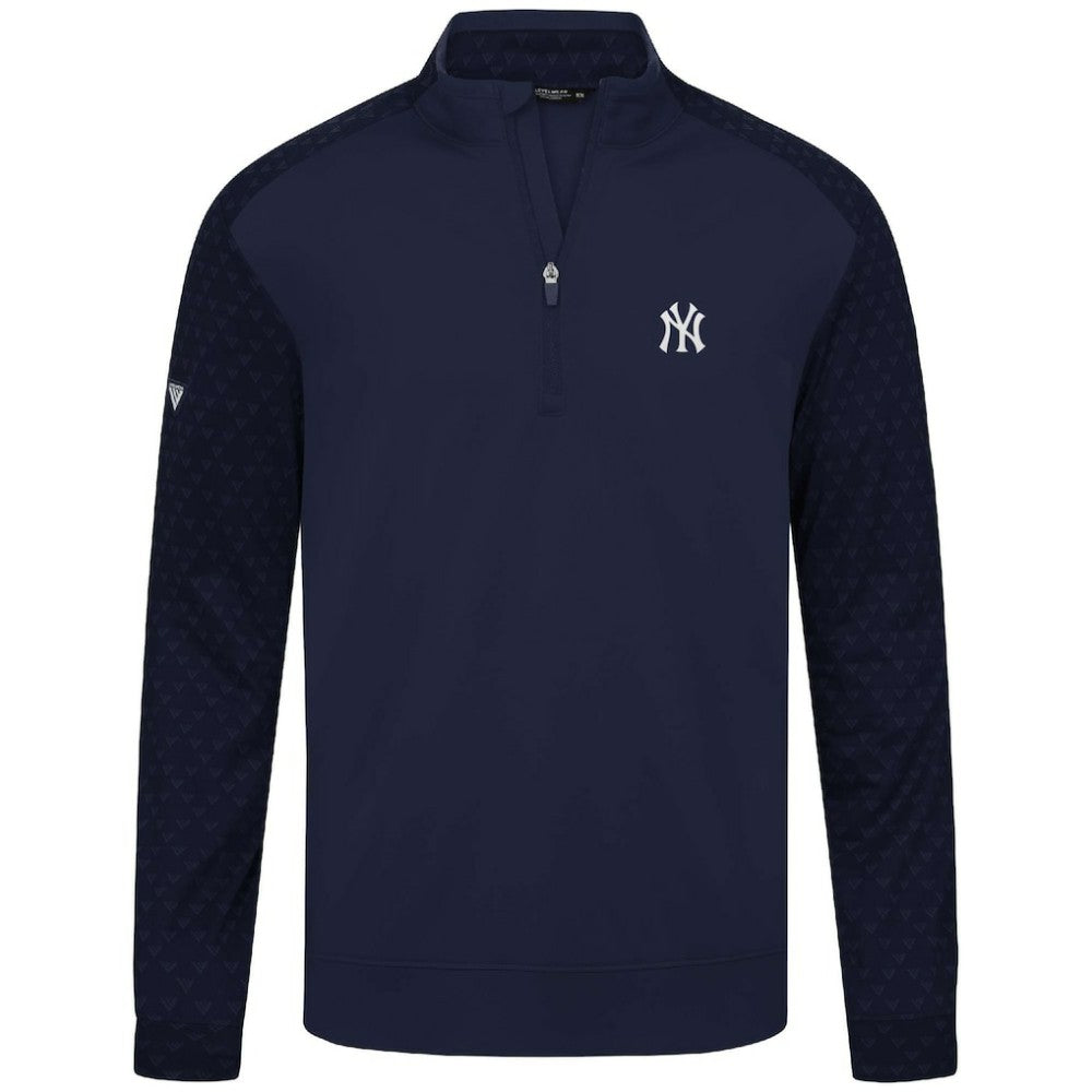 New York Yankees Levelwear Aztec Insignia 2.0 Quarter-Zip Pullover Top - Navy Pullover