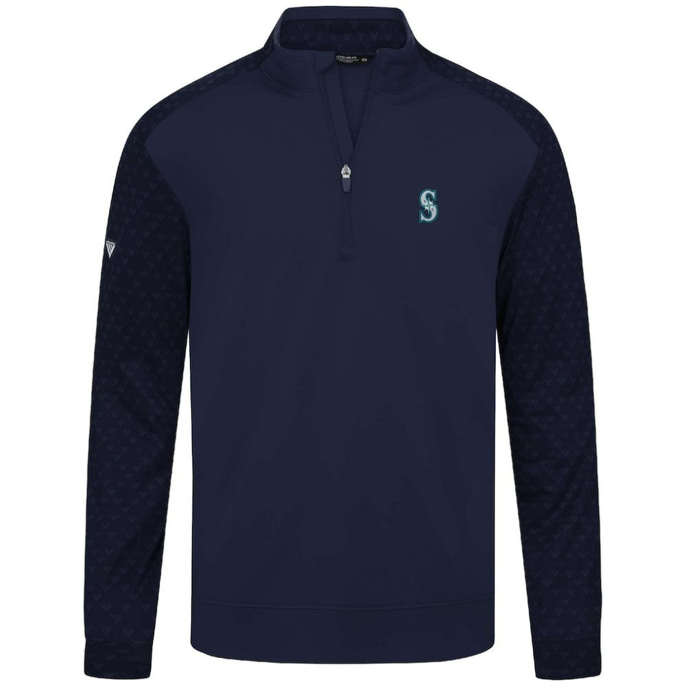 Seattle Mariners Levelwear Aztec Insignia 2.0 Quarter-Zip Pullover Top - Navy Pullover