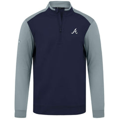 Atlanta Braves Levelwear Insignia 2.0 Quarter-Zip Pullover Top - Navy Pullover