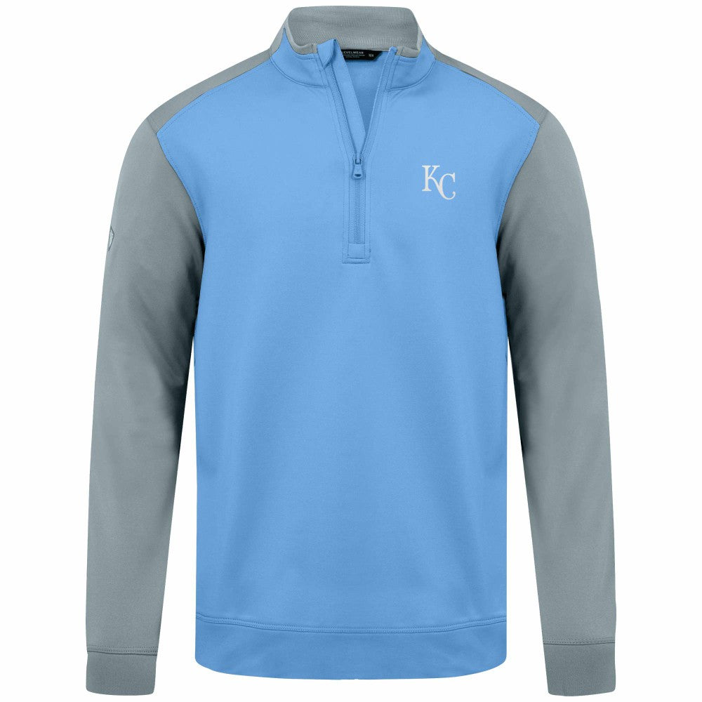 Kansas City Royals Levelwear Insignia 2.0 Quarter-Zip Pullover Top - Light Blue Pullover