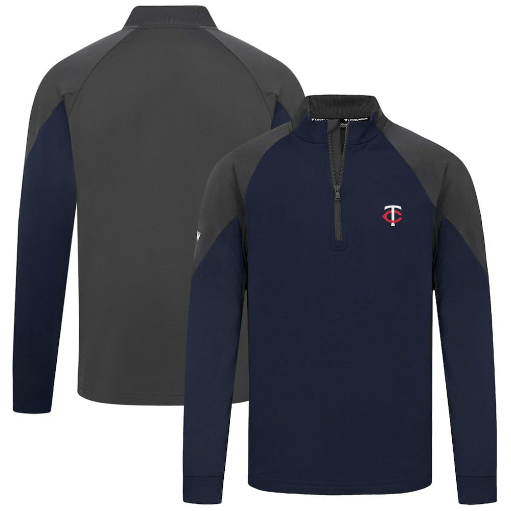Minnesota Twins Levelwear Cadet Insignia 2.0 Raglan Quarter-Zip Jacket - Navy Jackets