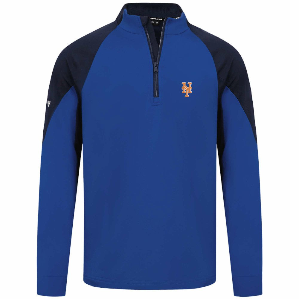New York Mets Levelwear Cadet Insignia 2.0 Raglan Quarter-Zip Jacket - Royal Jackets