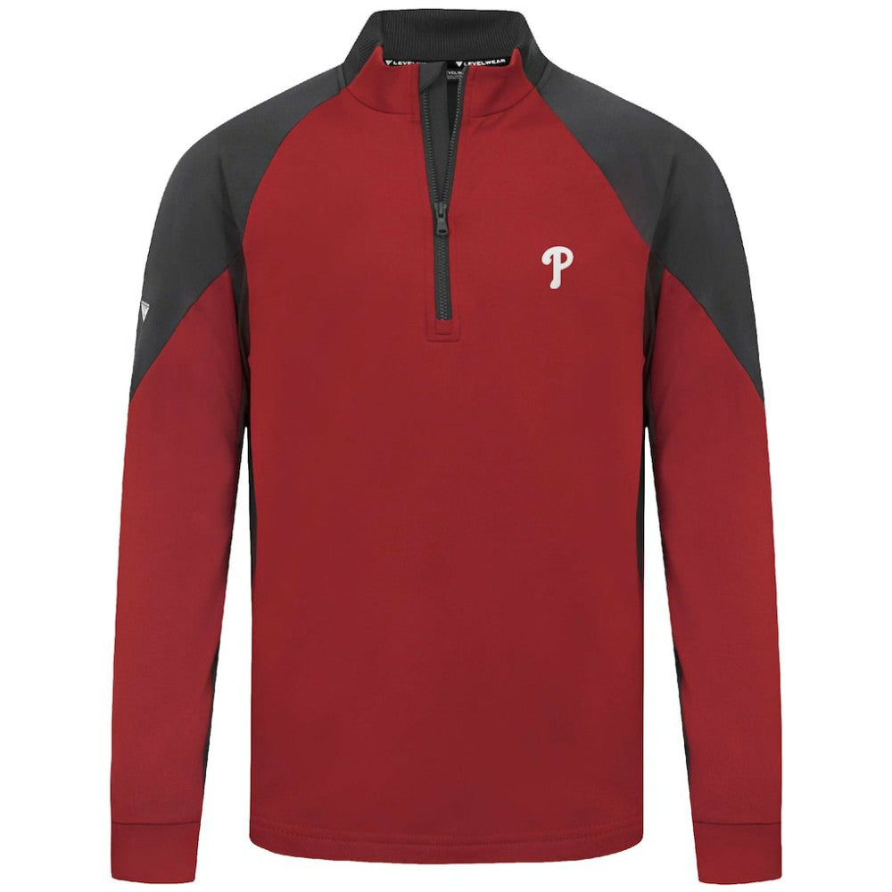 Philadelphia Phillies Levelwear Cadet Insignia 2.0 Raglan Quarter-Zip Jacket - Red Jackets