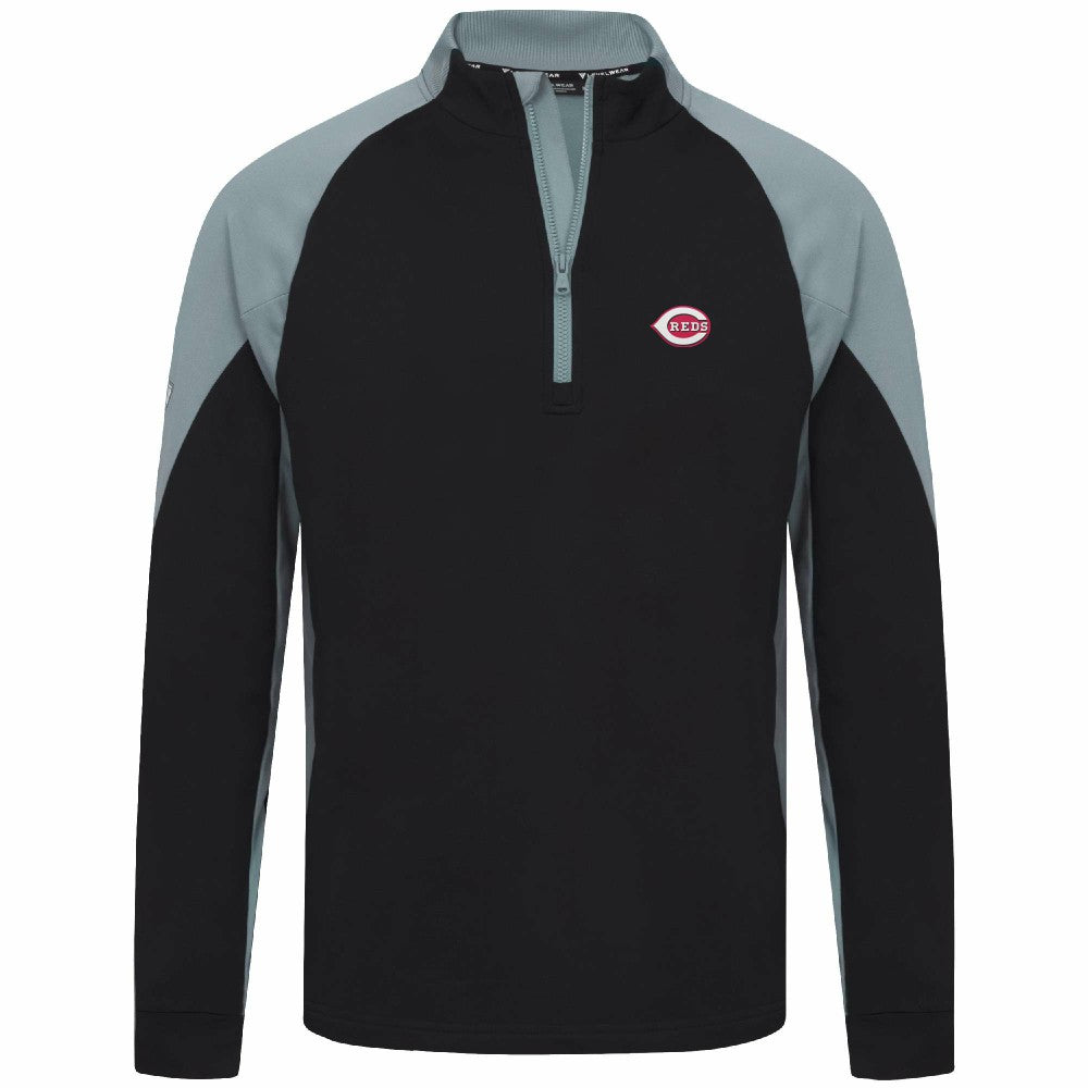 Cincinnati Reds Levelwear Cadet Insignia 2.0 Raglan Quarter-Zip Jacket - Black Jackets