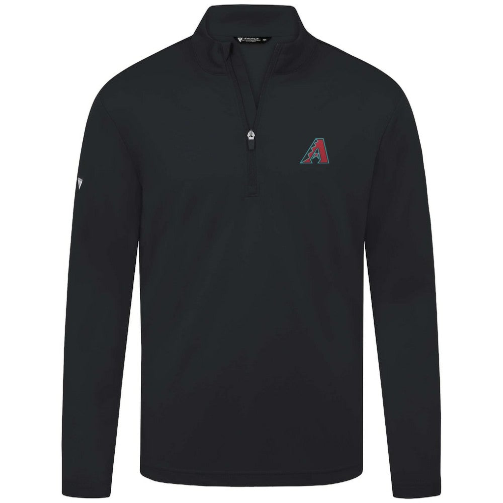 Arizona Diamondbacks Levelwear Heron Insignia 2.0 Quarter-Zip Jacket - Black Jackets