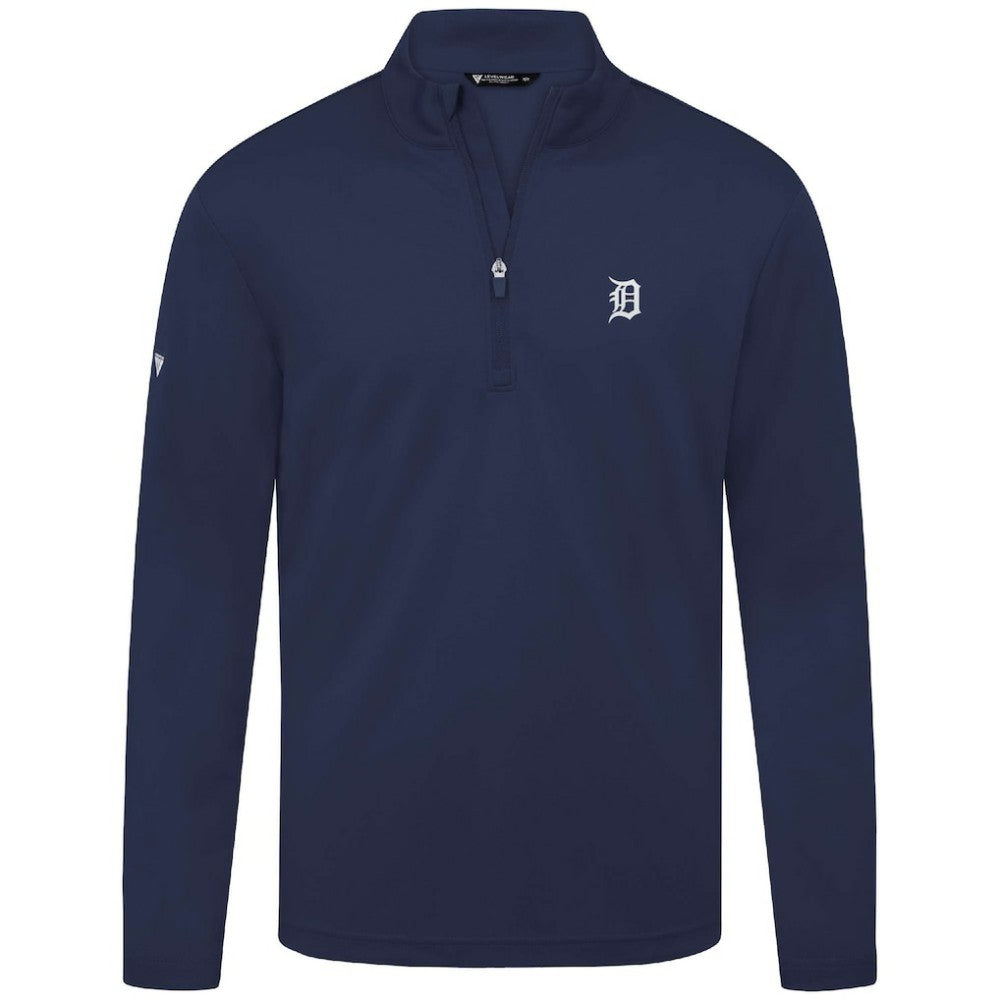 Detroit Tigers Levelwear Heron Insignia 2.0 Quarter-Zip Jacket - Navy Jackets