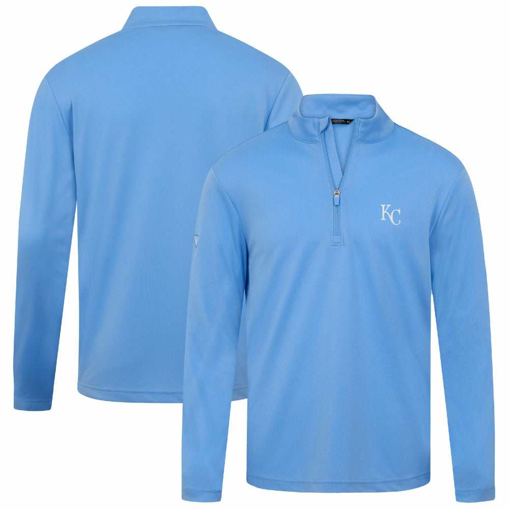 Kansas City Royals Levelwear Heron Insignia 2.0 Quarter-Zip Jacket - Light Blue Jackets