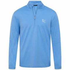 Kansas City Royals Levelwear Heron Insignia 2.0 Quarter-Zip Jacket - Light Blue Jackets