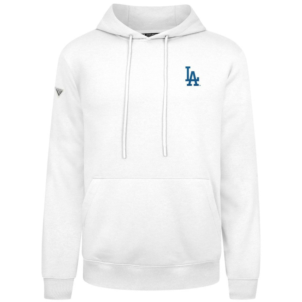 Los Angeles Dodgers Levelwear Podium Primary Pullover Hoodie - White Hoodies