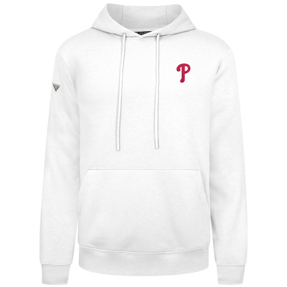 Philadelphia Phillies Levelwear Podium Primary Pullover Hoodie - White Hoodies