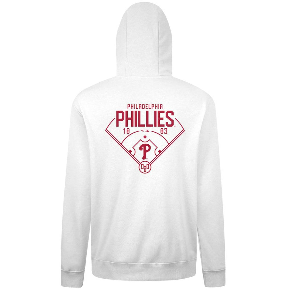Philadelphia Phillies Levelwear Podium Primary Pullover Hoodie - White Hoodies
