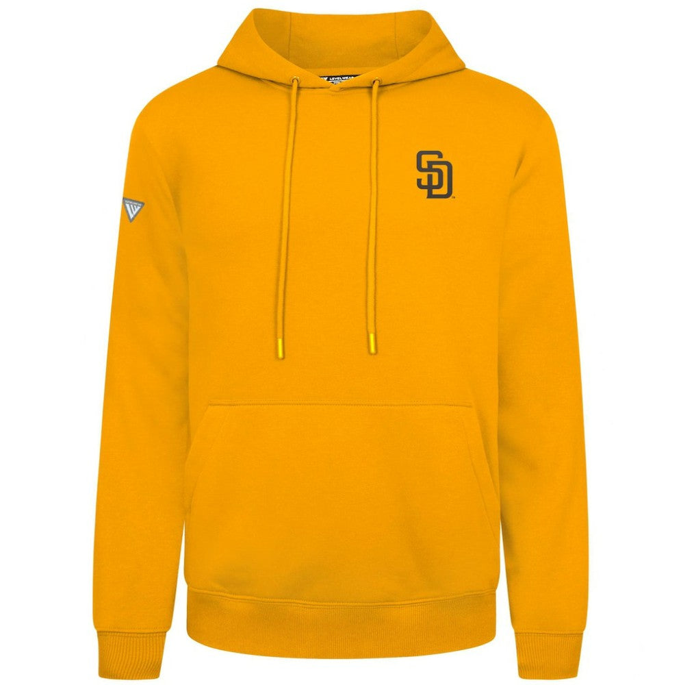San Diego Padres Levelwear Podium Primary Pullover Hoodie - Gold Hoodies