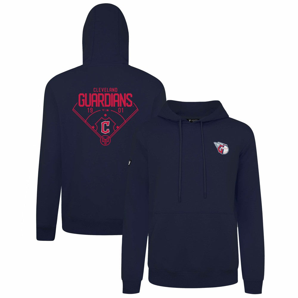 Cleveland Guardians Levelwear Podium Primary Pullover Hoodie - Navy Hoodies