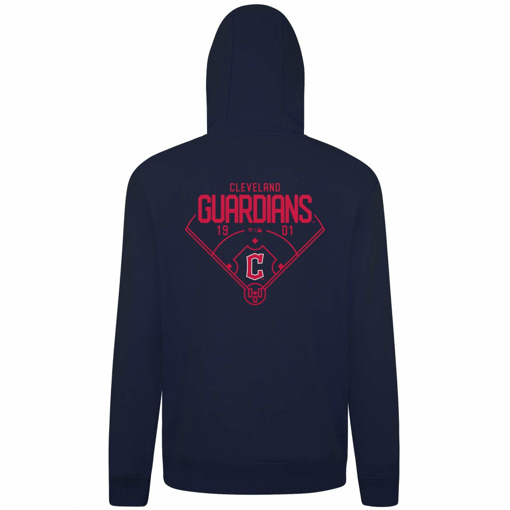 Cleveland Guardians Levelwear Podium Primary Pullover Hoodie - Navy Hoodies