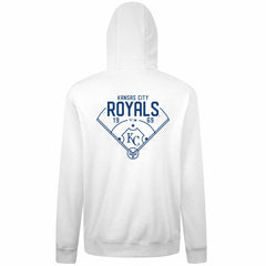 Kansas City Royals Levelwear Podium Primary Pullover Hoodie - White Hoodies