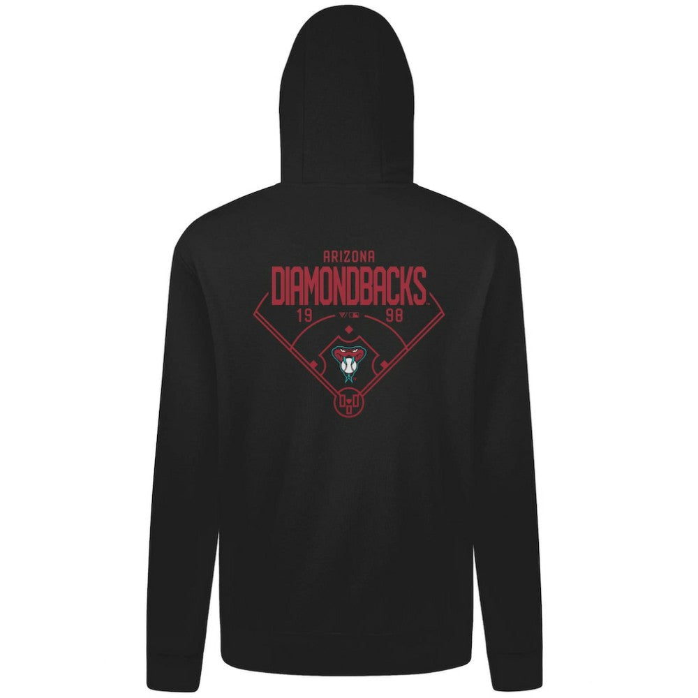 Arizona Diamondbacks Levelwear Podium Primary Pullover Hoodie - Black Hoodies