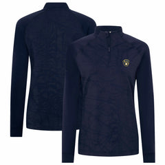 Milwaukee Brewers Levelwear Women's Amethyst Insignia 2.0 Quarter-Zip Jacket - Navy Jackets