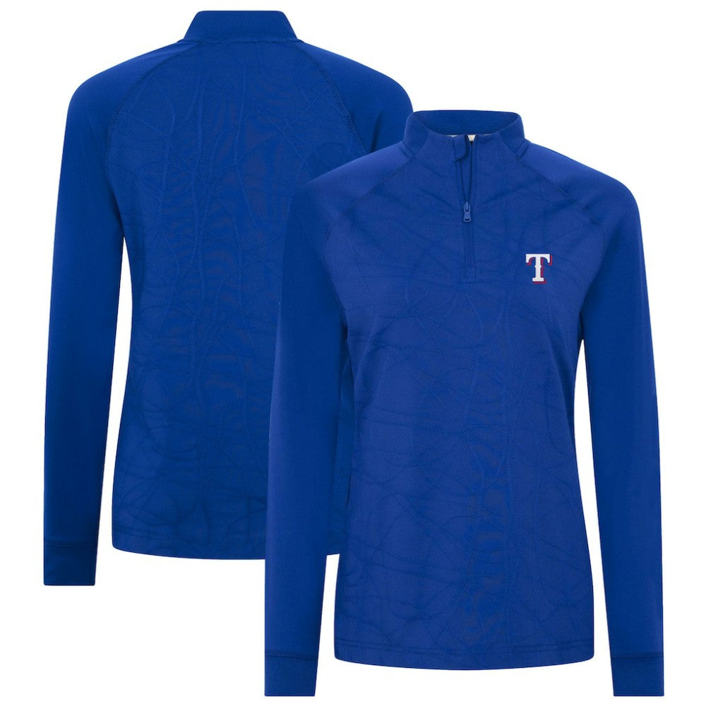 Texas Rangers Levelwear Women's Amethyst Insignia 2.0 Quarter-Zip Jacket - Royal Jackets