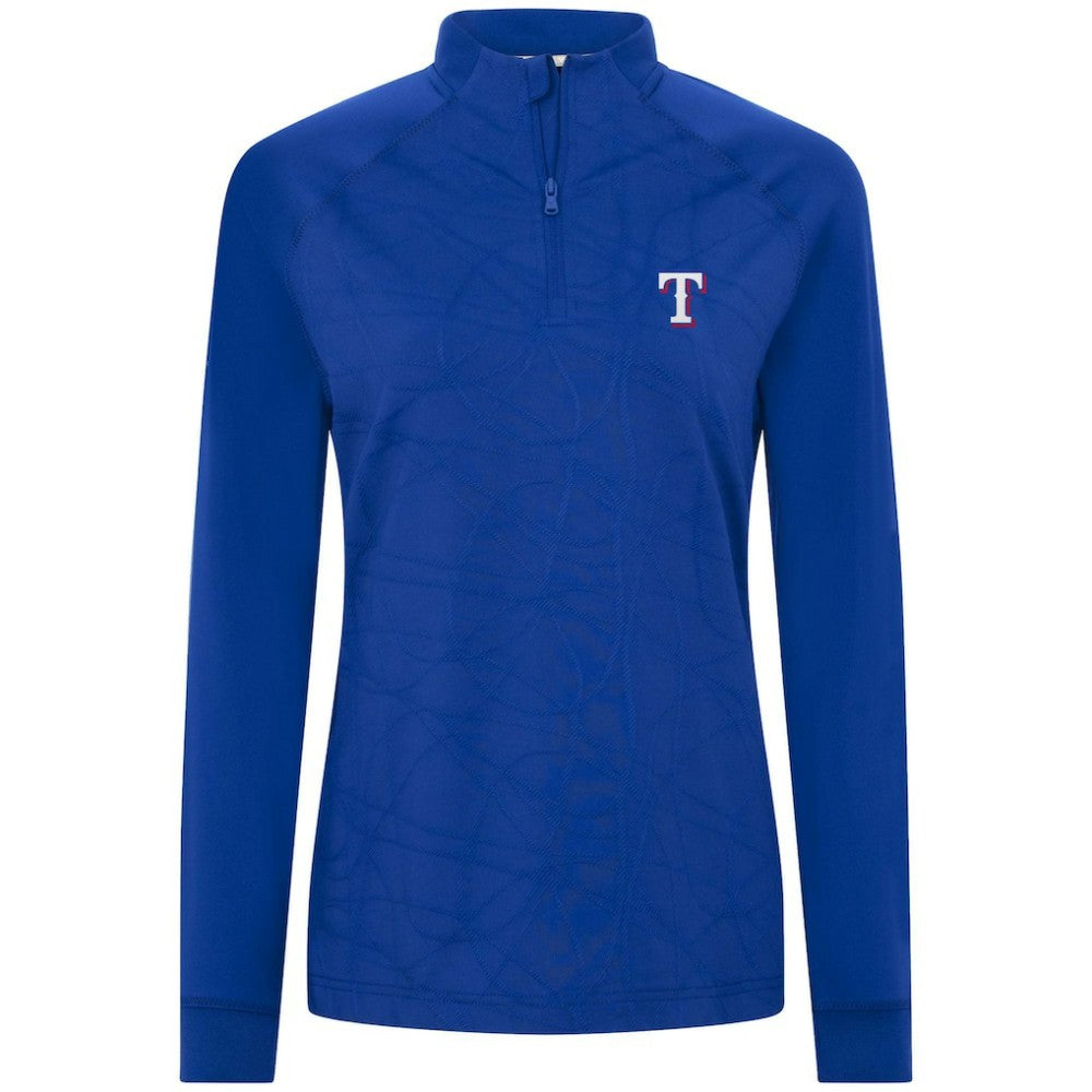 Texas Rangers Levelwear Women's Amethyst Insignia 2.0 Quarter-Zip Jacket - Royal Jackets