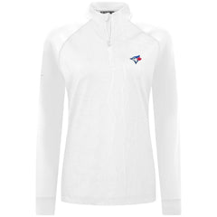 Toronto Blue Jays Levelwear Women's Amethyst Insignia 2.0 Quarter-Zip Jacket - White Jackets