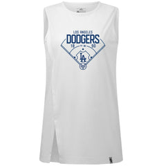 Los Angeles Dodgers Levelwear Women's Influx Home Field Tank Top - White Tanks