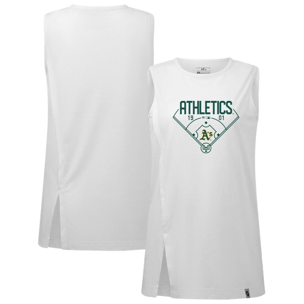 Athletics Levelwear Women's Influx Home Field Tank Top - White Tanks