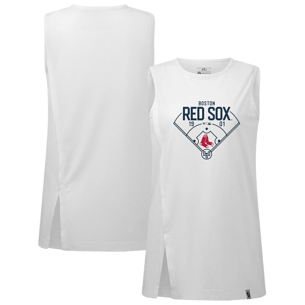 Boston Red Sox Levelwear Women's Influx Home Field Tank Top - White Tanks