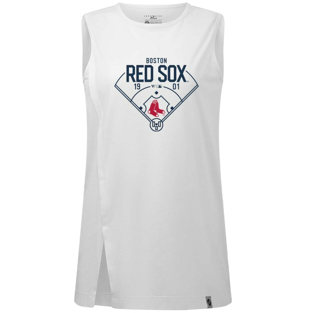 Boston Red Sox Levelwear Women's Influx Home Field Tank Top - White Tanks