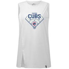 Chicago Cubs Levelwear Women's Influx Home Field Tank Top - White Tanks