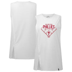 Philadelphia Phillies Levelwear Women's Influx Home Field Tank Top - White Tanks