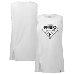 Pittsburgh Pirates Levelwear Women's Influx Home Field Tank Top - White Tanks