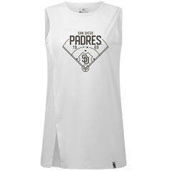 San Diego Padres Levelwear Women's Influx Home Field Tank Top - White Tanks