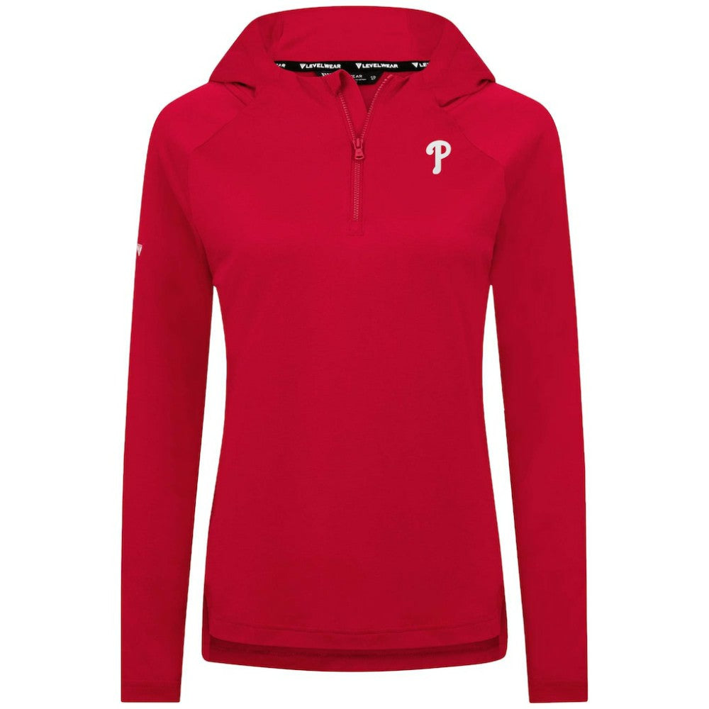 Philadelphia Phillies Levelwear Women's Raven Insignia 2.0 Quarter-Zip Jacket - Red Jackets