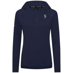 Seattle Mariners Levelwear Women's Raven Insignia 2.0 Quarter-Zip Jacket - Navy Jackets