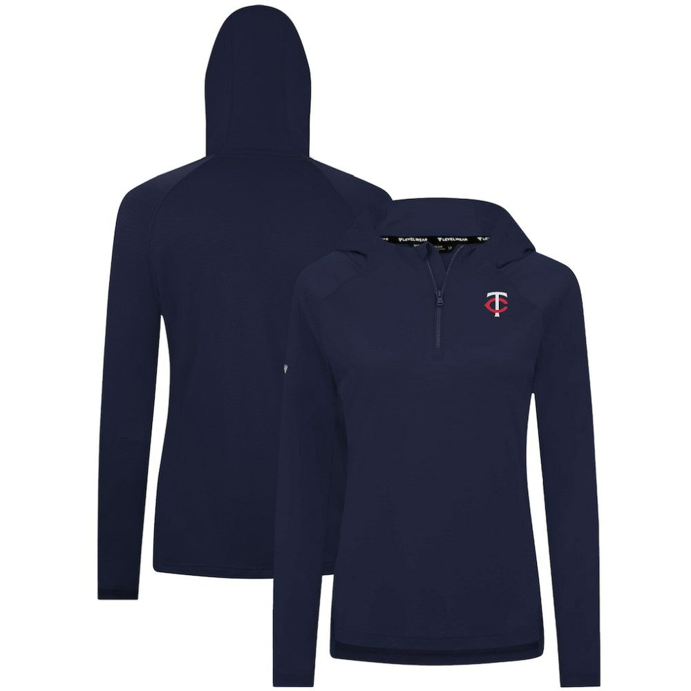 Minnesota Twins Levelwear Women's Raven Insignia 2.0 Quarter-Zip Jacket - Navy Jackets