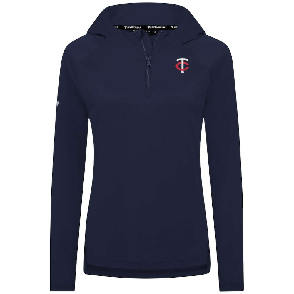 Minnesota Twins Levelwear Women's Raven Insignia 2.0 Quarter-Zip Jacket - Navy Jackets