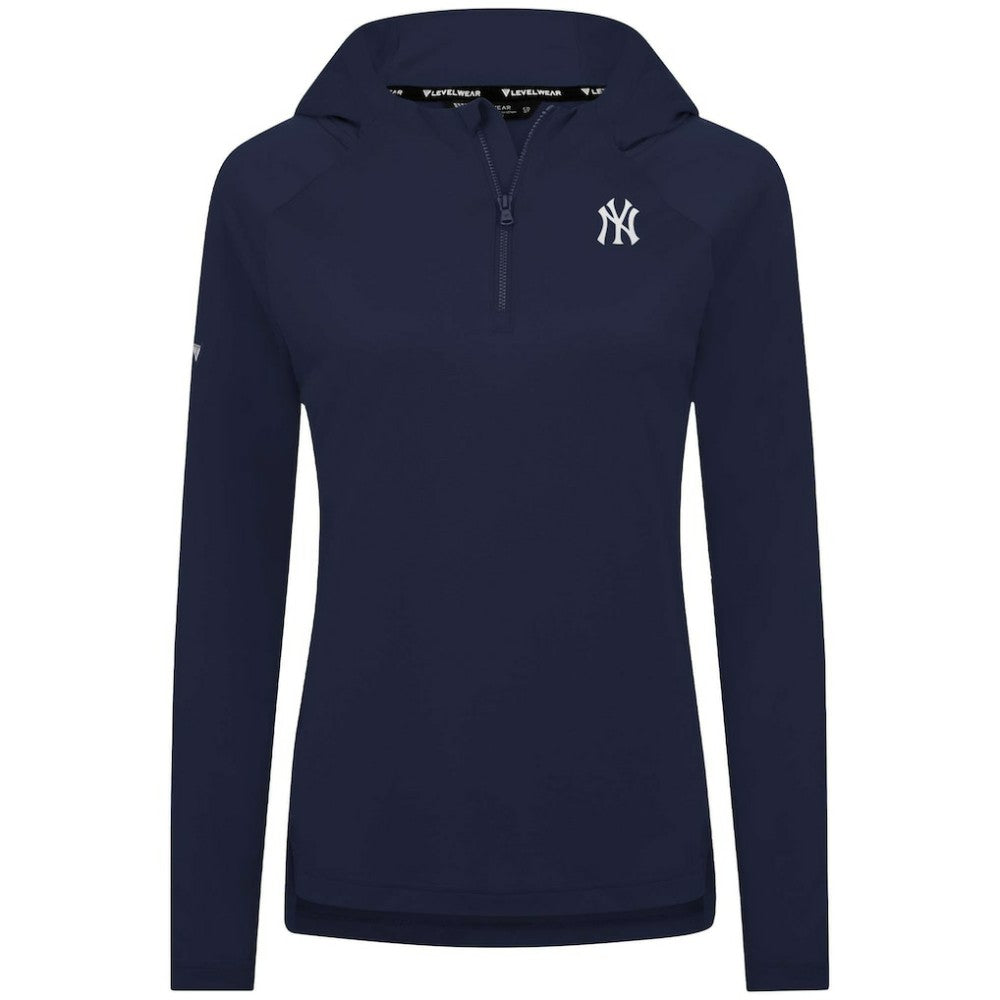 New York Yankees Levelwear Women's Raven Insignia 2.0 Quarter-Zip Jacket - Navy Jackets