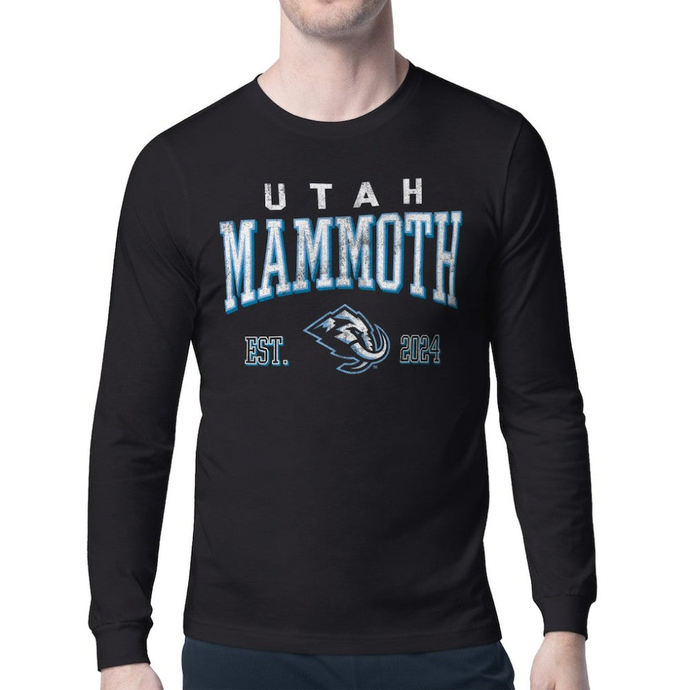NHL Utah Mammoth Starter Retro Graphic Long Sleeve T-Shirt - Black