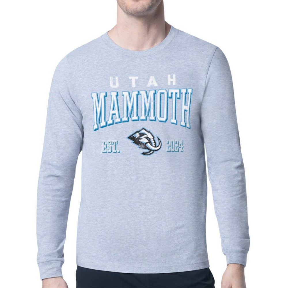 NHL Utah Mammoth Starter Retro Graphic Long Sleeve T-Shirt - Heather Gray
