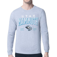NHL Utah Mammoth Starter Retro Graphic Long Sleeve T-Shirt - Heather Gray