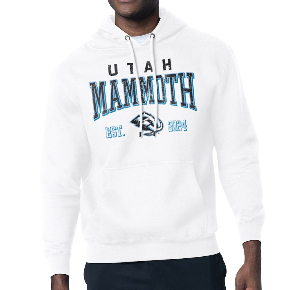 NHL Utah Mammoth Starter Retro Graphic Fleece Pullover Hoodie - White