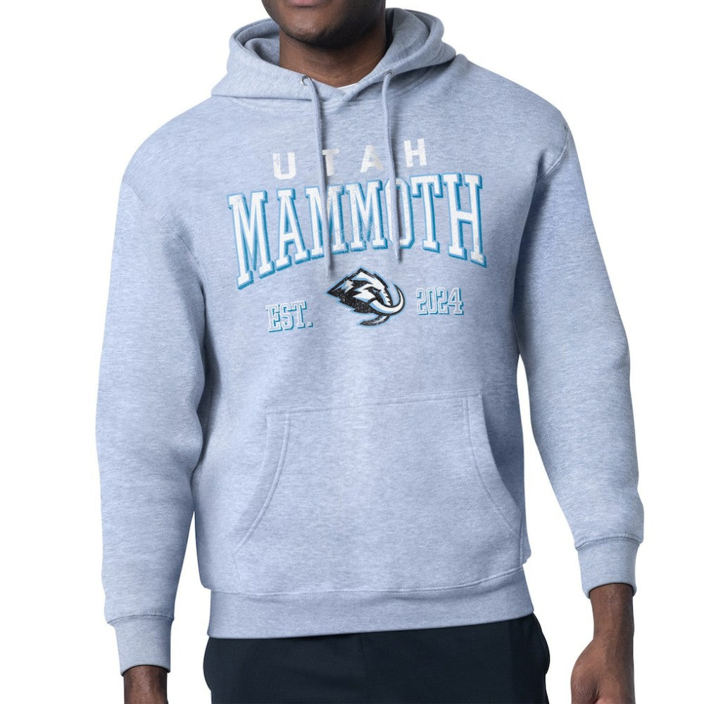 NHL Utah Mammoth Starter Retro Graphic Fleece Pullover Hoodie - Heather Gray