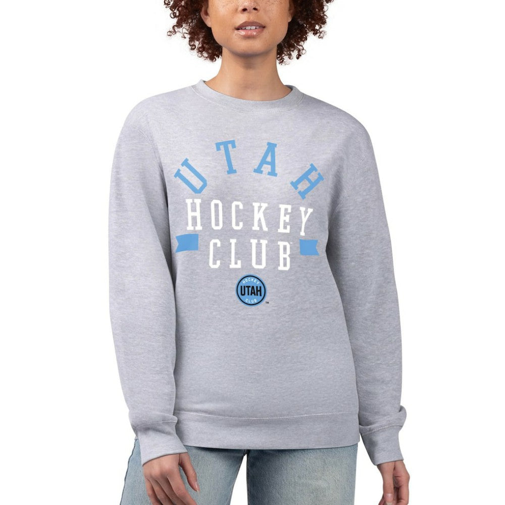NHL Utah Mammoth G-III 4Her by Carl Banks Women's Graphic Pullover Sweatshirt - Heather Gray